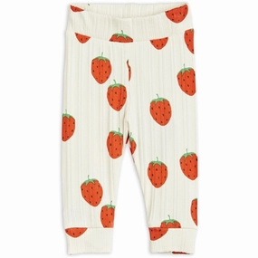 For Men Studio Practice Mini Rodini Strawberries Aop Nb Leggings Offwhite