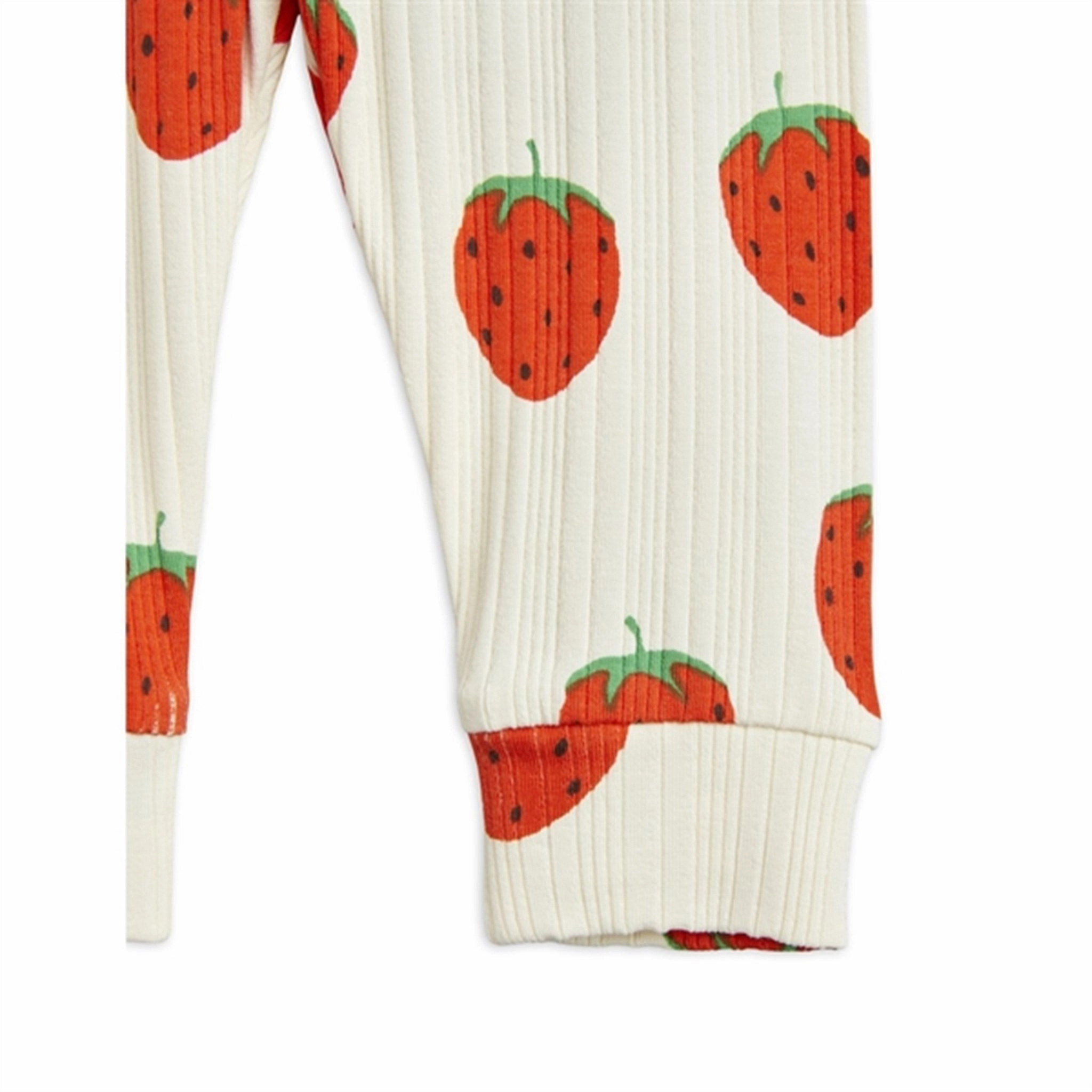 Run Fit Ergonomic Fit Mini Rodini Strawberries Aop Nb Leggings Offwhite
