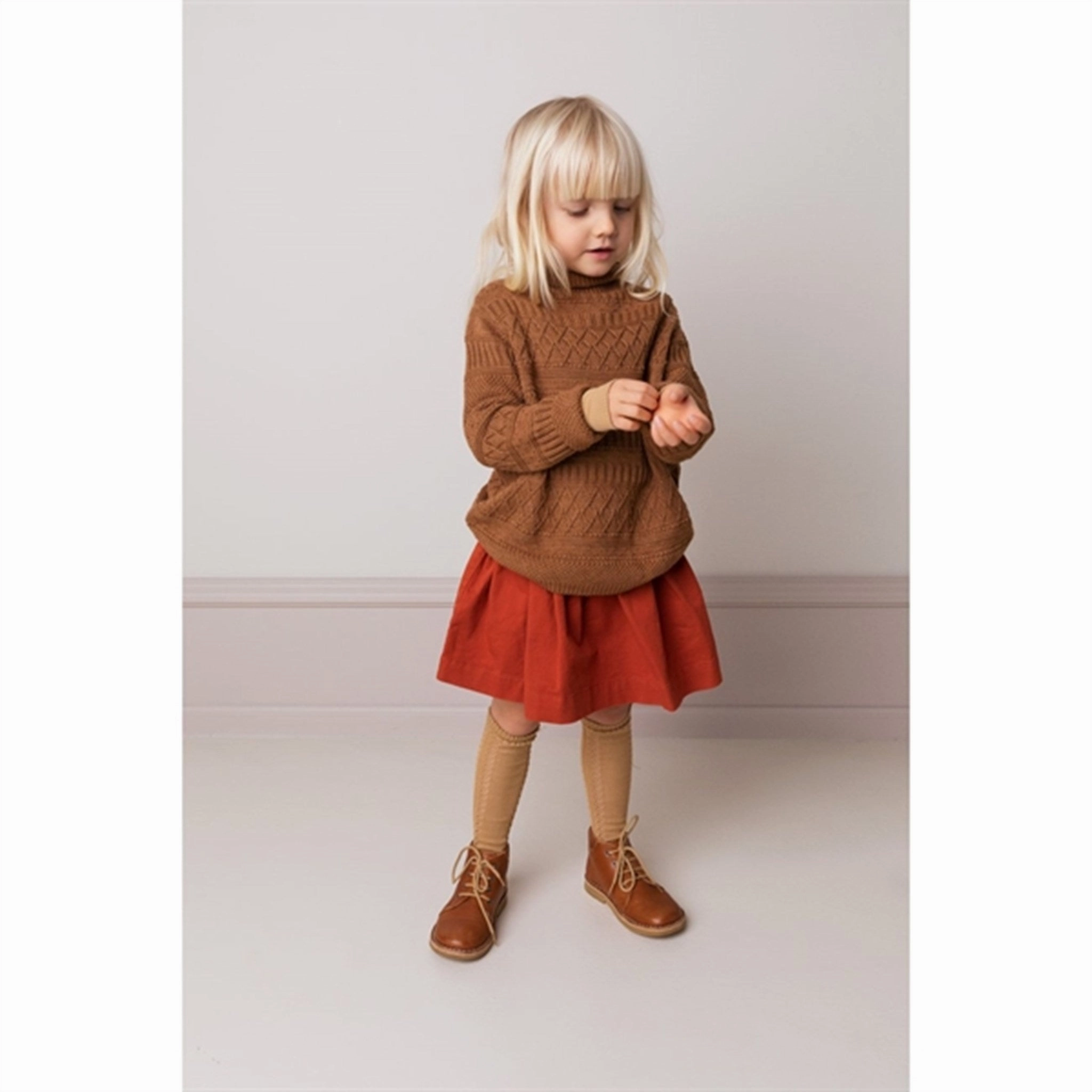 MarMar Burnt Sienna Seline Skirt Reinforced Seams