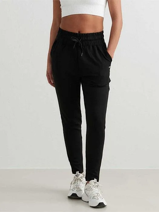 Black Comfy Sweatpants Travel Friendly