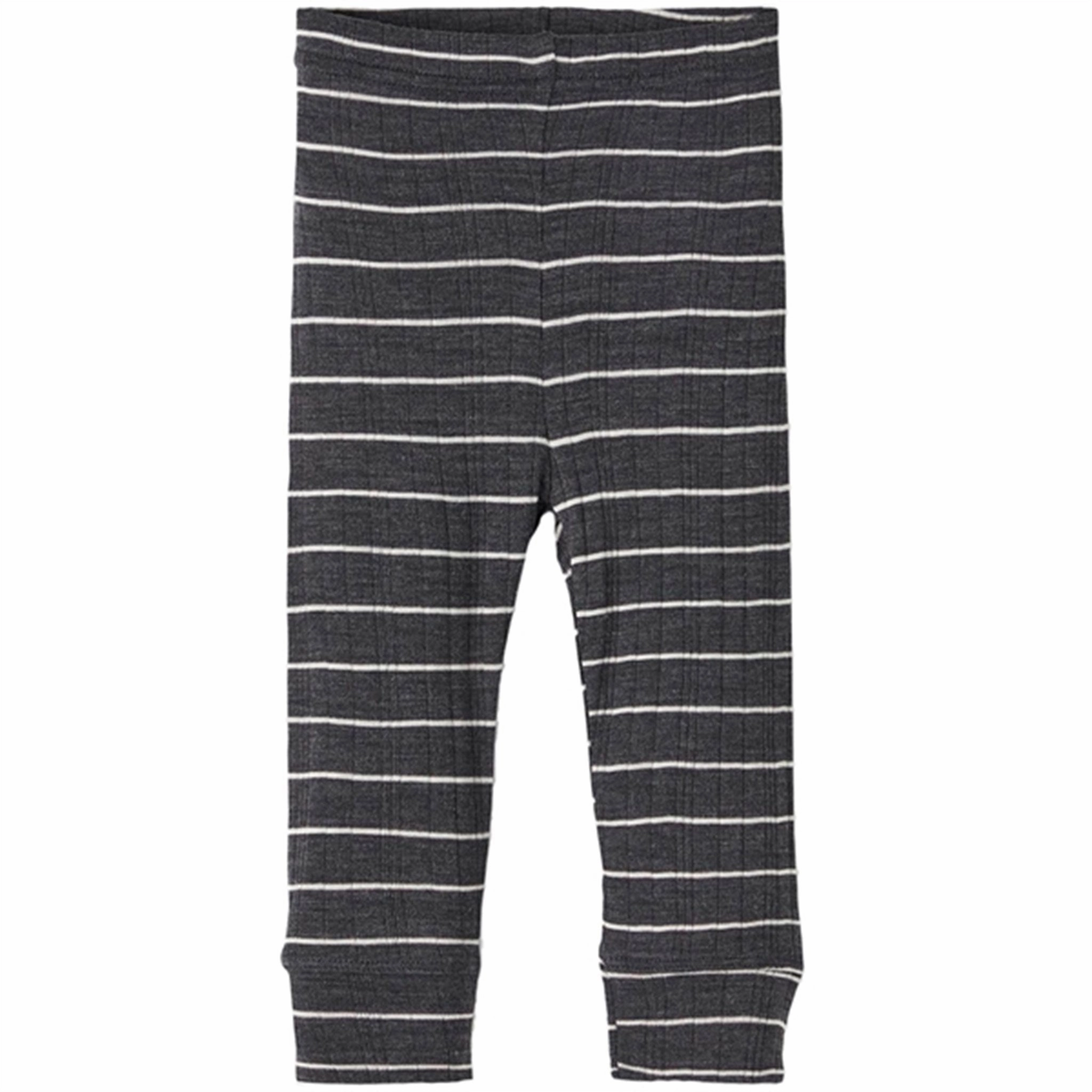 Moisture Managing Name it Blue Graphite Stripes Wang Wool Needle Leggings Noos