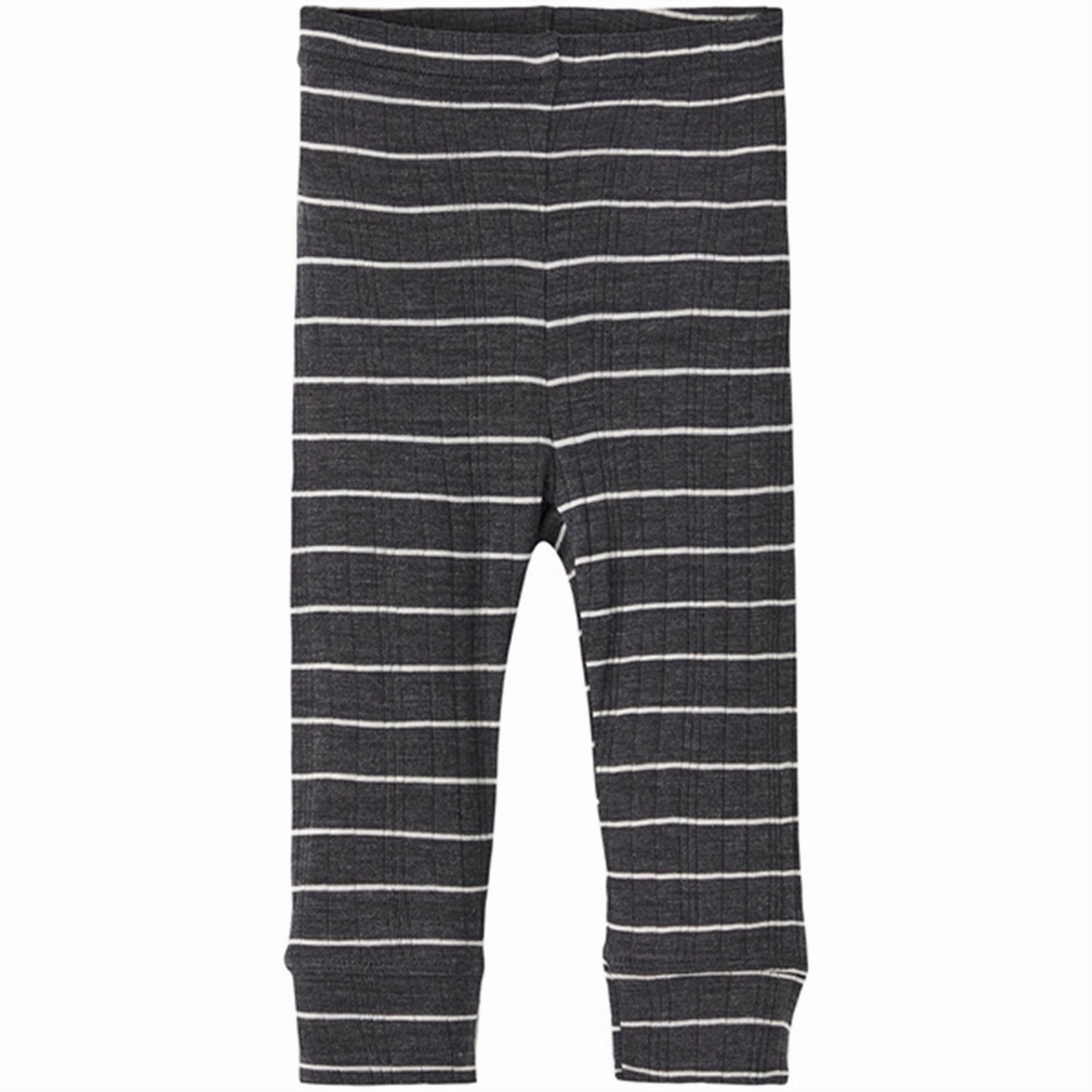 Light Stretch Fit Slim Fit Hiking Trail Name it Blue Graphite Stripes Wang Wool Needle Leggings Noos
