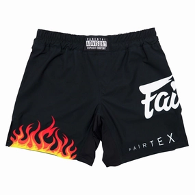Fairtex AB12 MMA Board Shorts Burn BJJ Navy Black Street Fashion Beachwear