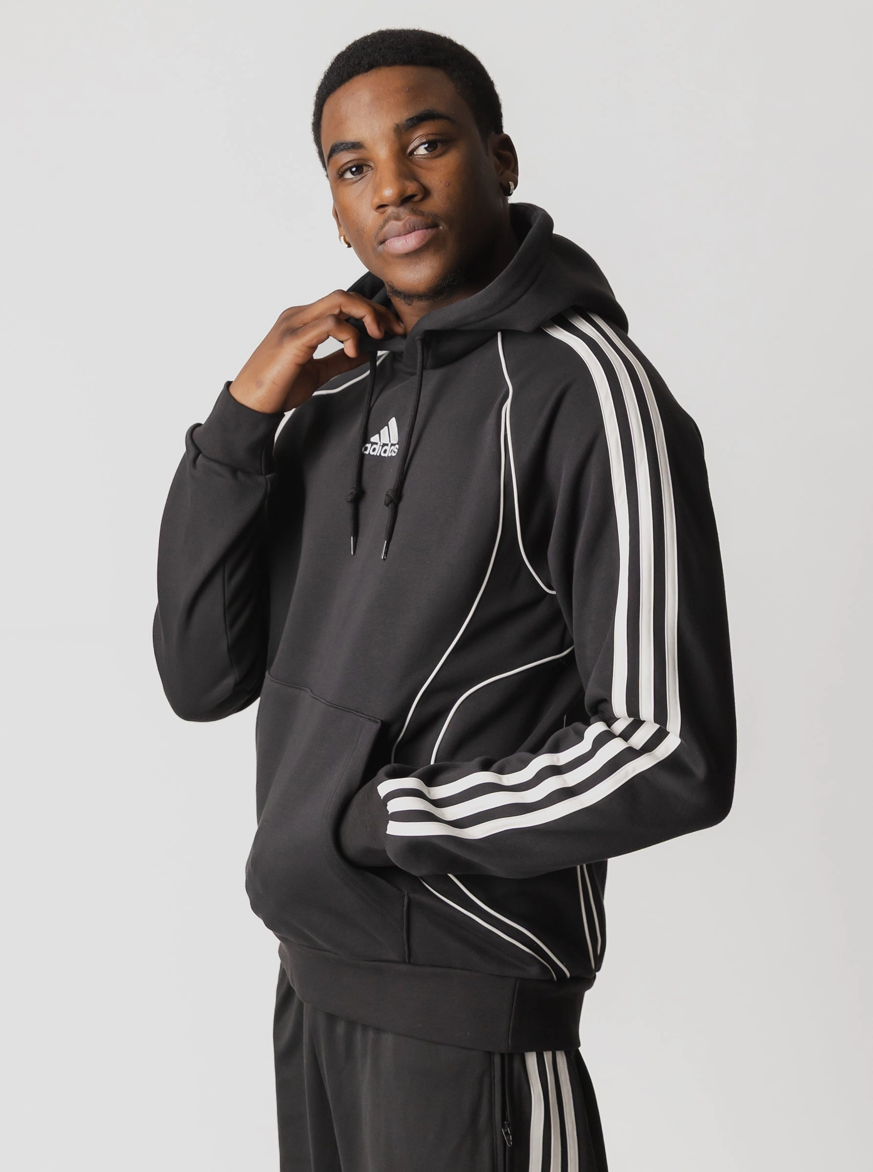 tall clothing Button front Adicolor Cut Line Hoodie