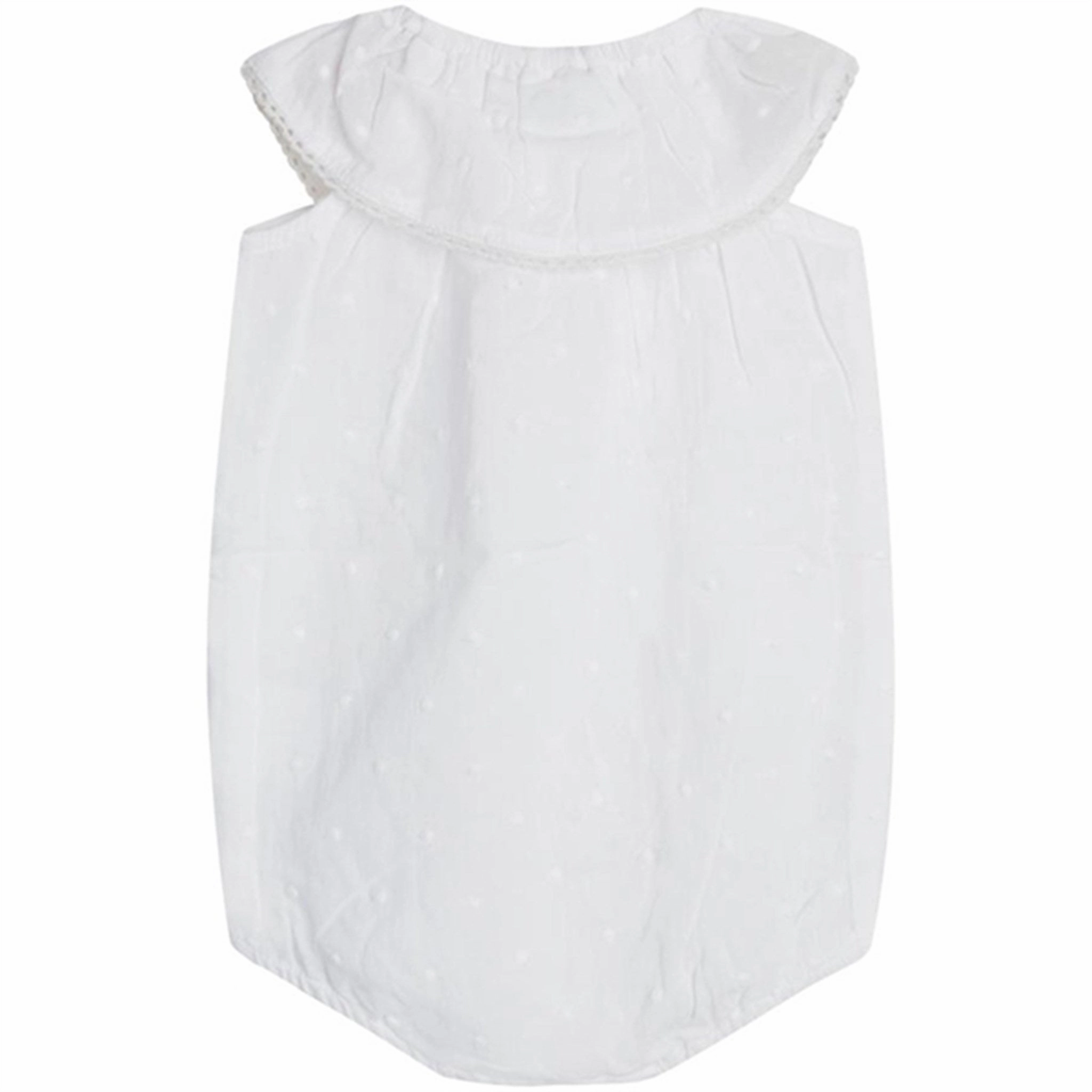 Hust & Claire Baby Magnolia Romper White Luxury Date