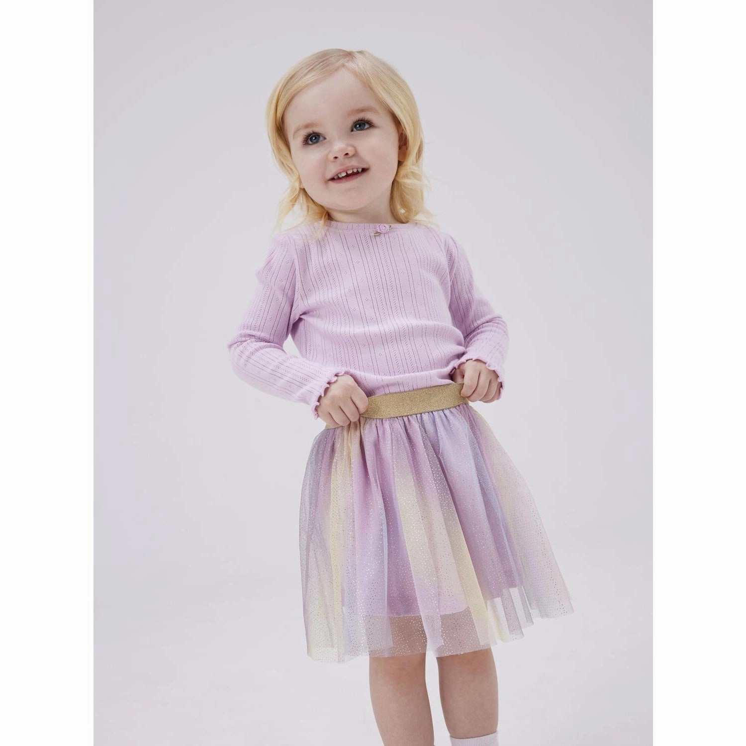 Name It Winsome Orchid Soley Tulle Skirt Convertible Length Edgy Look