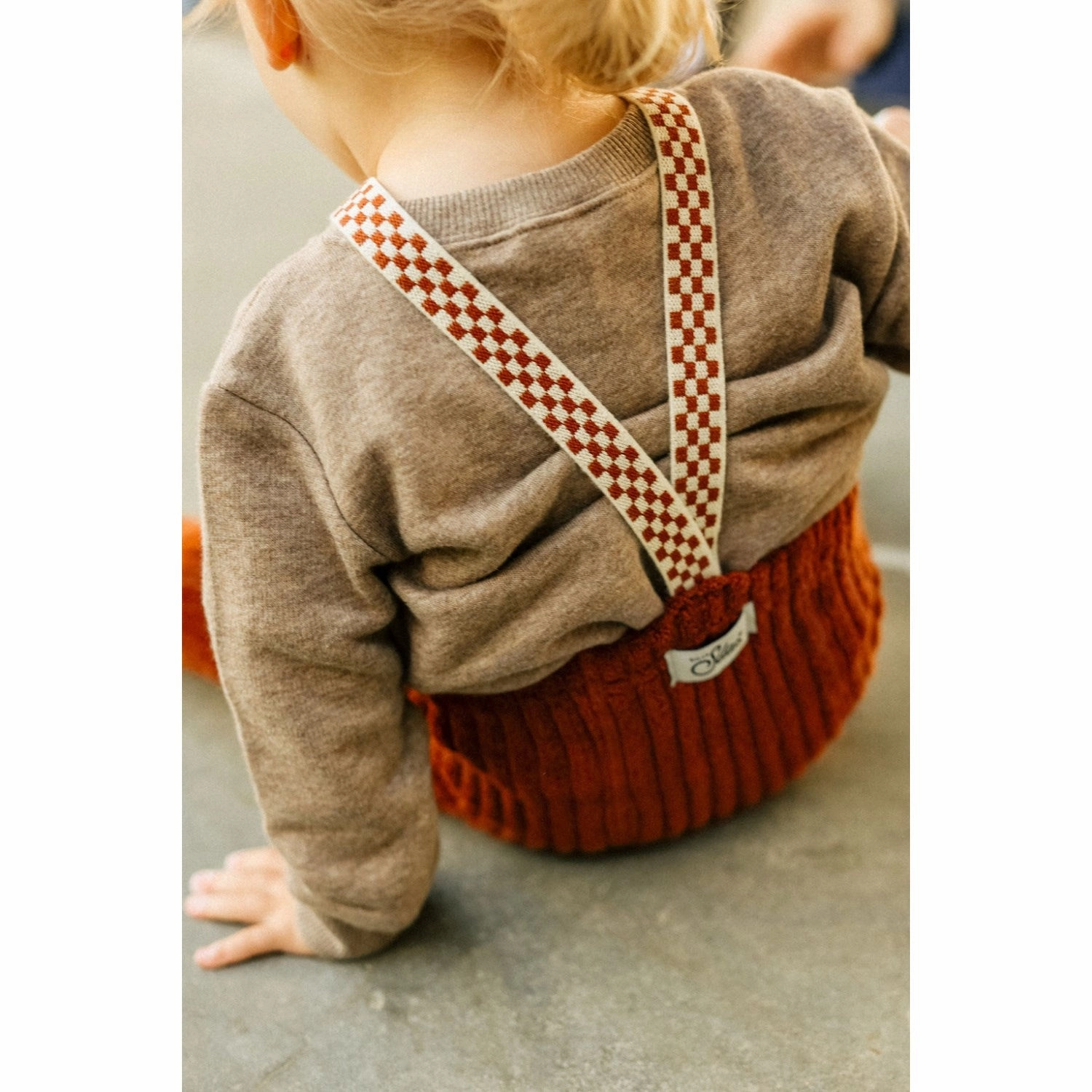 Silly Silas Cinnamon Checked Granny Teddy Footless Tights Anti Pilling Treatment