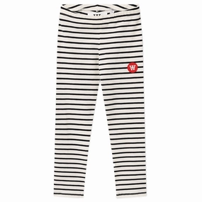 Wood Wood Off-White/Black Stripes Ira Leggings Non Irritating Seams