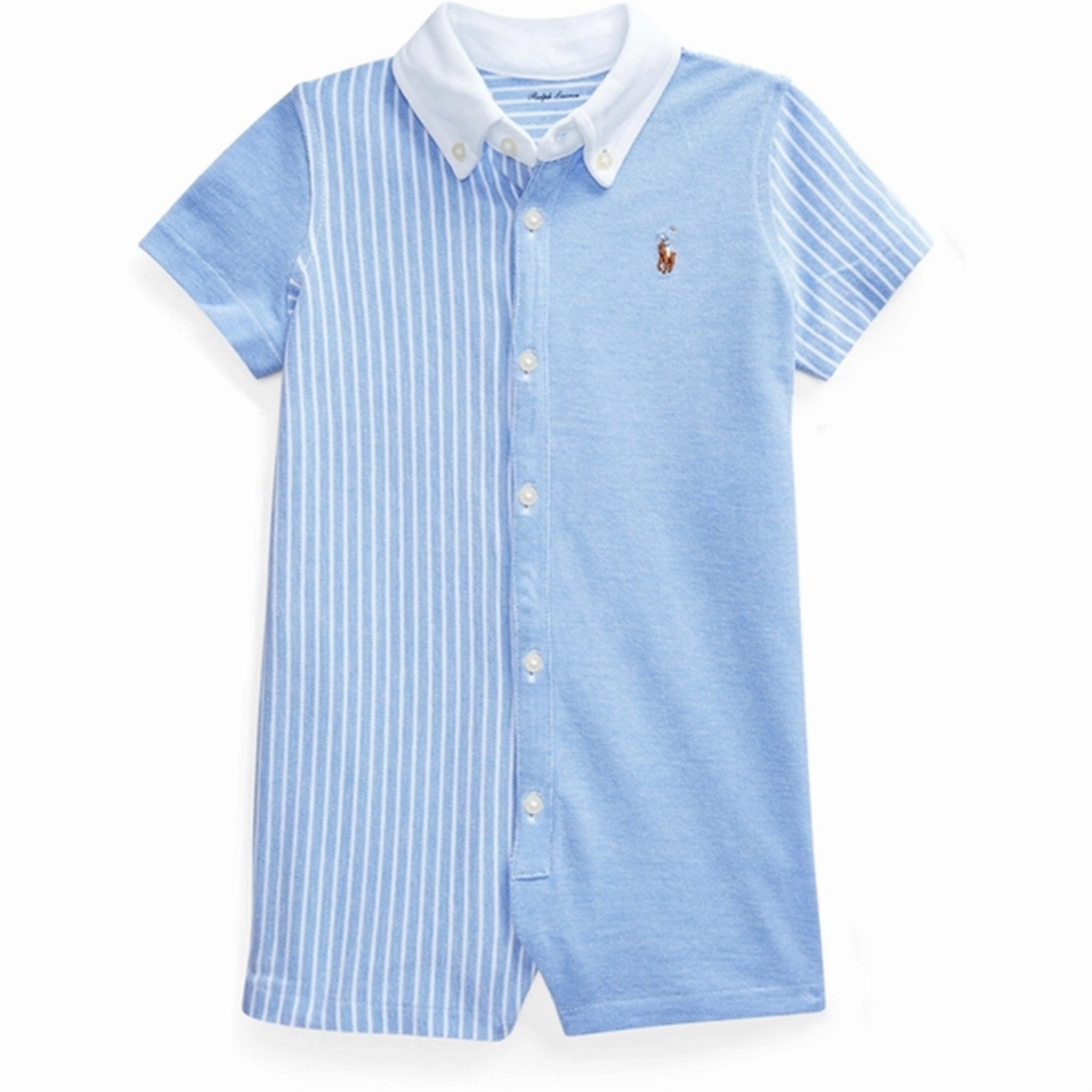 Ralph Lauren Baby Boy Jumpsuit Harbor Island Blue/White Dynamic Simple