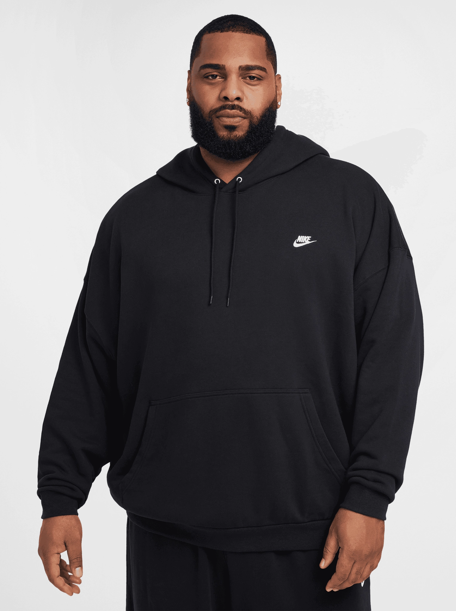 Preppy Style French Terry Oversized Pullover Hoodie