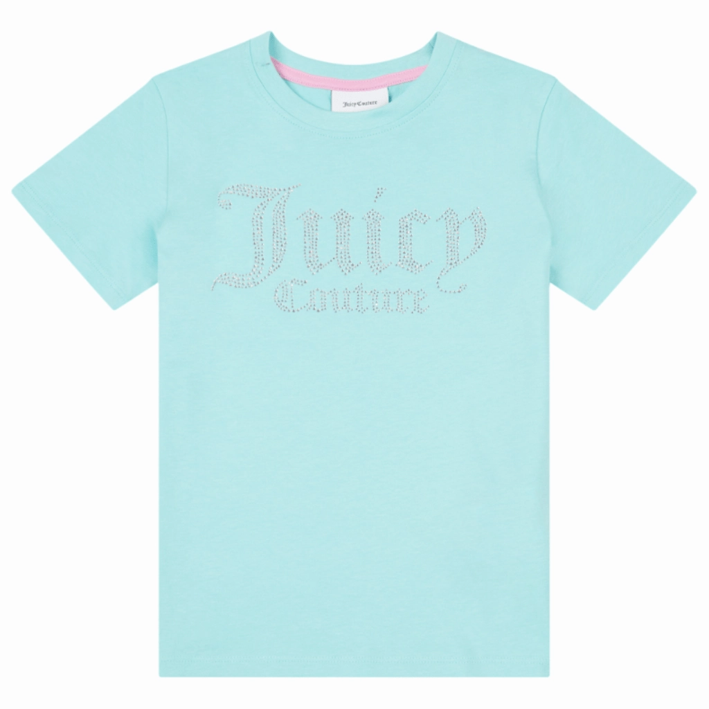 Durable Ribbed Hem LongLastingColor Juicy Couture Diamante Fitted Tee Junior