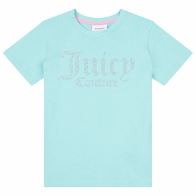 Durable Ribbed Hem LongLastingColor Juicy Couture Diamante Fitted Tee Junior