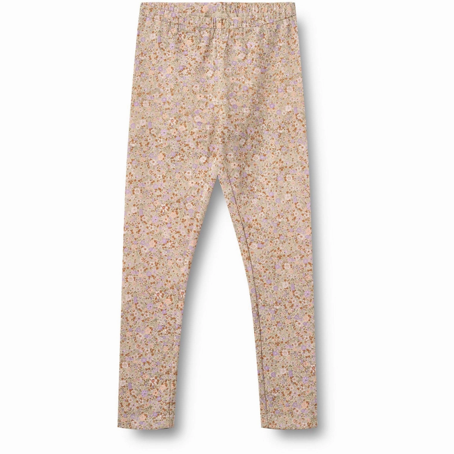 Wheat Lilac Flower Meadow Jersey Leggings Jules Adjustable Drawcord