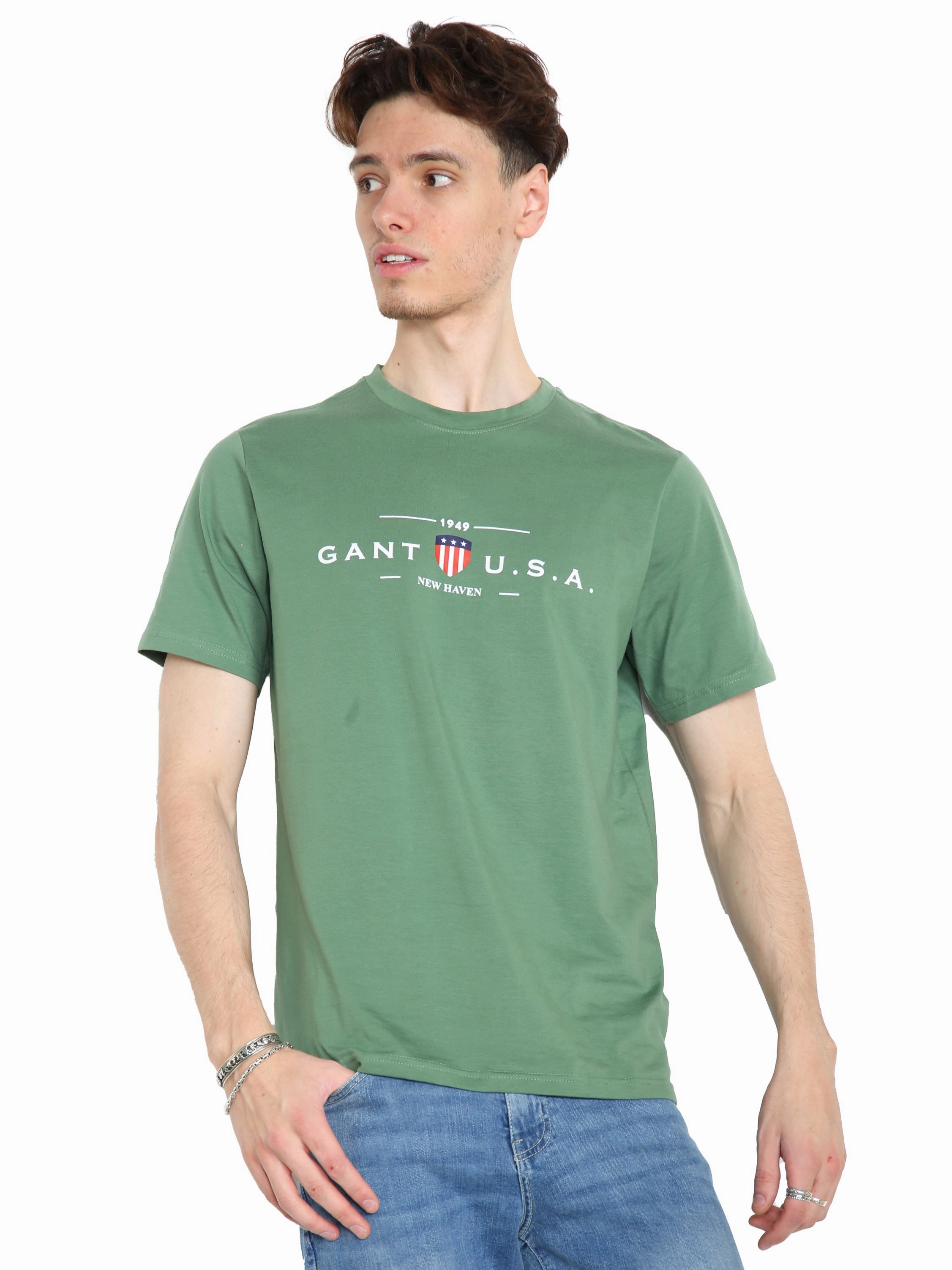 Gant USA | Mens Crew Neck T-Shirts discount offer