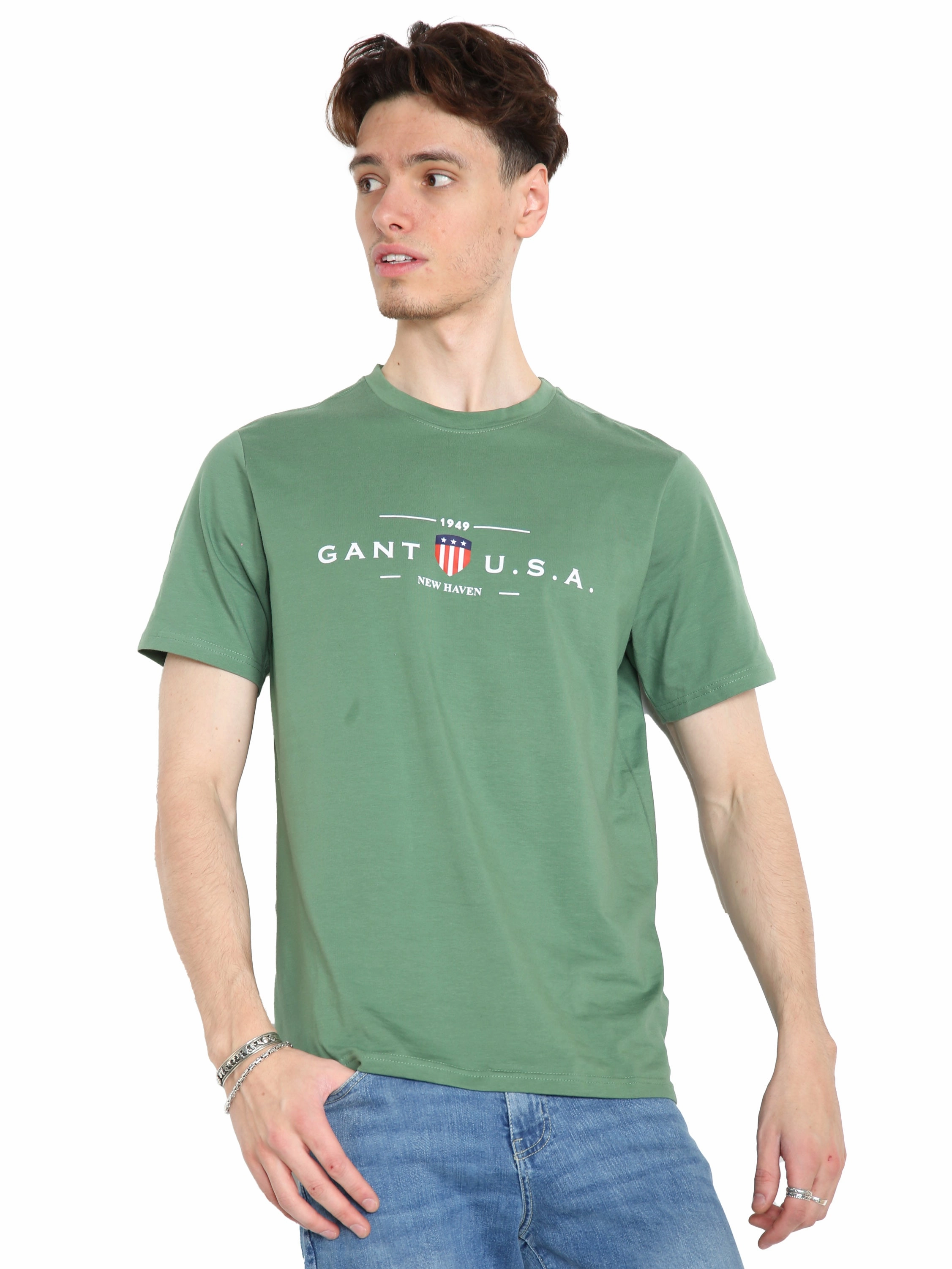 Gant USA | Mens Crew Neck T-Shirts Comfortable Comfy Layer Wear