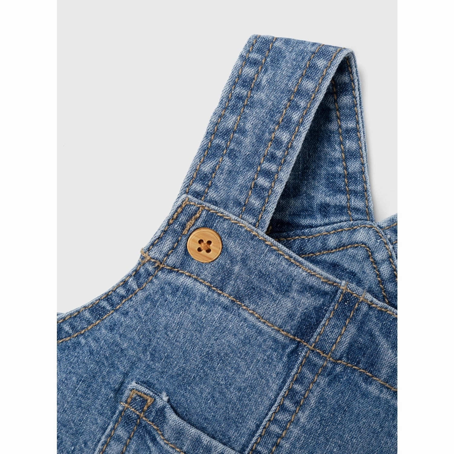 Sleek Design Durable Material Name It Medium Blue Denim Lou Denim Shorts Overall