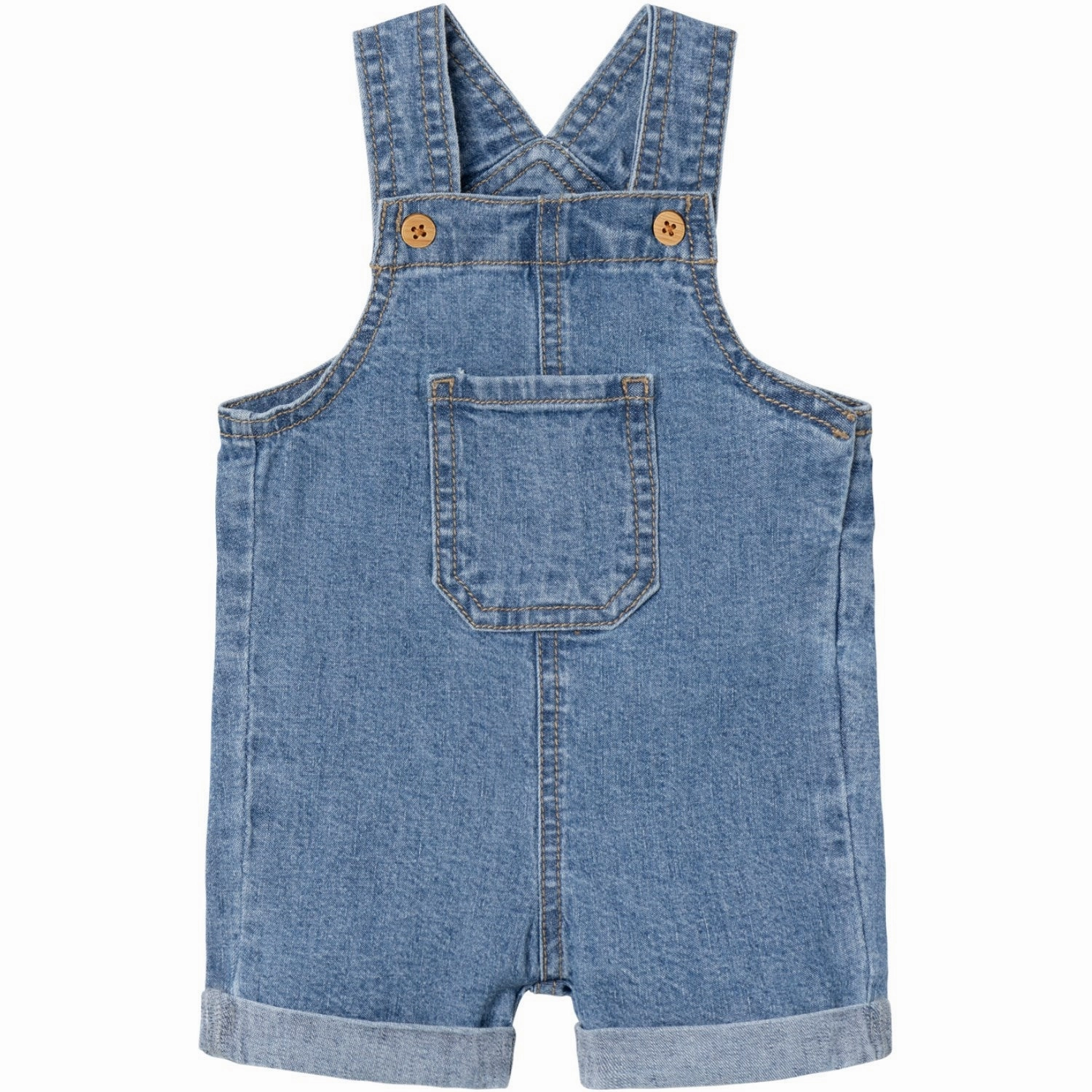 Name It Medium Blue Denim Lou Denim Shorts Overall Chic Vibe Windproof coating