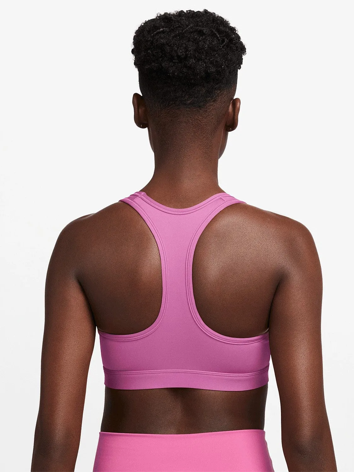 Swoosh Medium Support Bra Half-sleeved supportive material