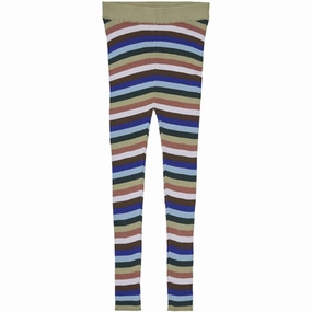 FUB Slim Rib Leggings Multi Stripe Sporty Fit Wear