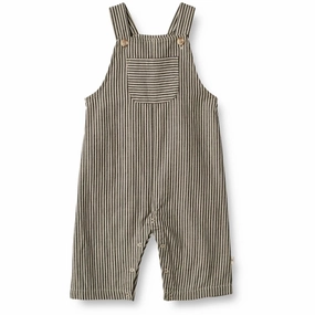 Seasonal Basic Wheat Black Coal Stripe Overall Issey