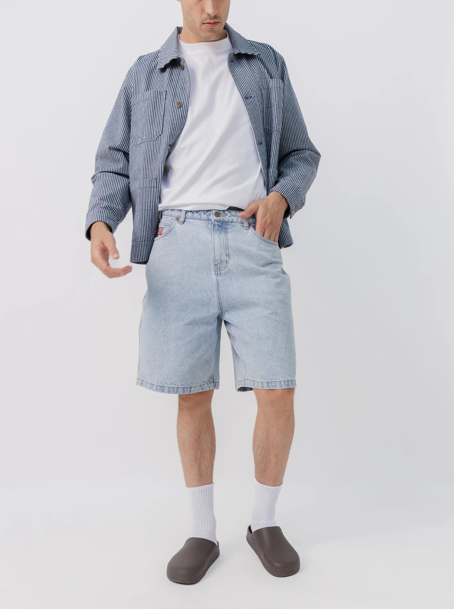 Fit Design Baggy Denim Shorts