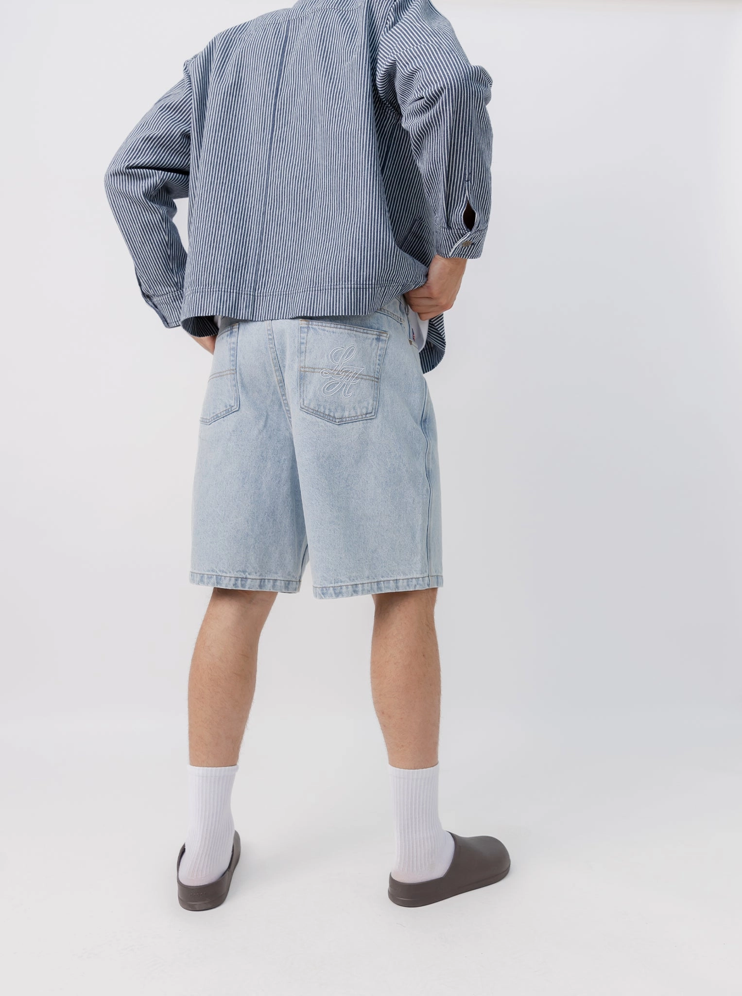 MeshVentilation Baggy Denim Shorts