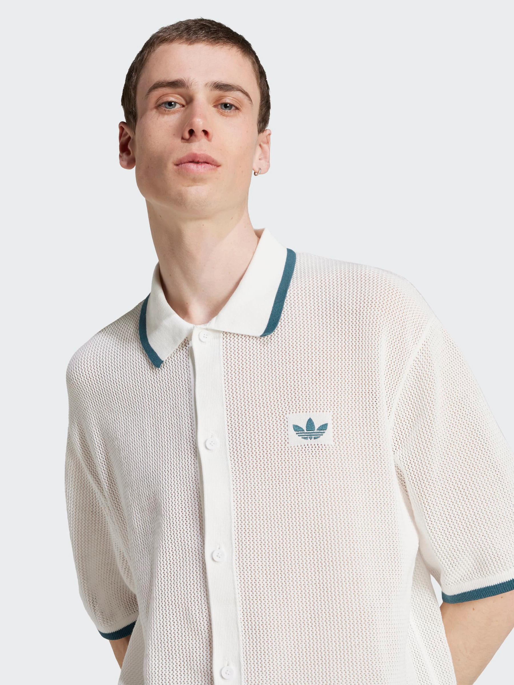 Button Down Knitted Shirt Fashion and Comfort Trendy Tops