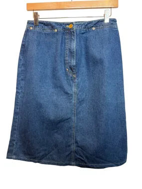 Eddie Bauer Blue Denim Skirt (Size M) Lounge Wear Golf Apparel