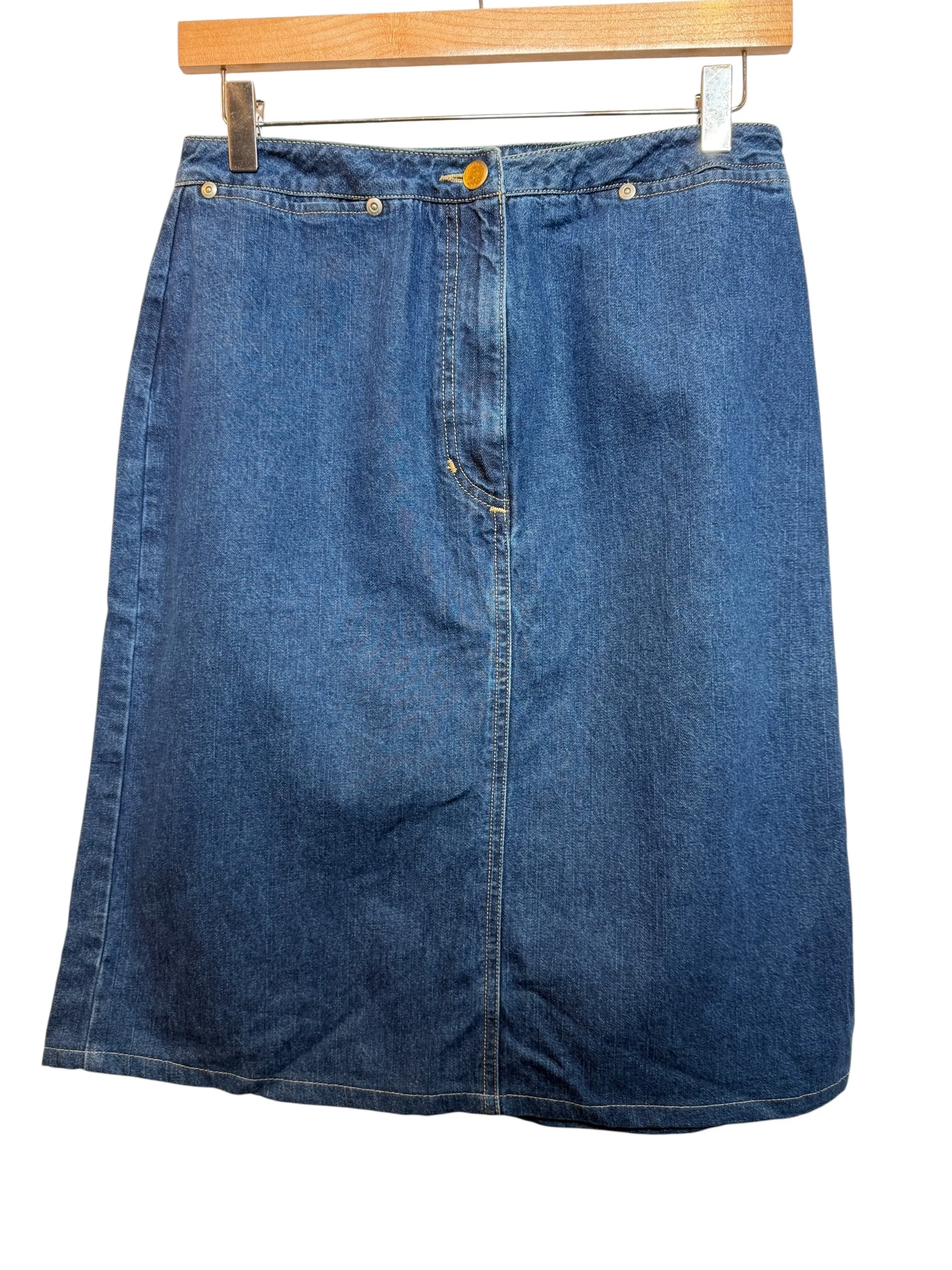 Eddie Bauer Blue Denim Skirt (Size M) Lounge Wear Golf Apparel