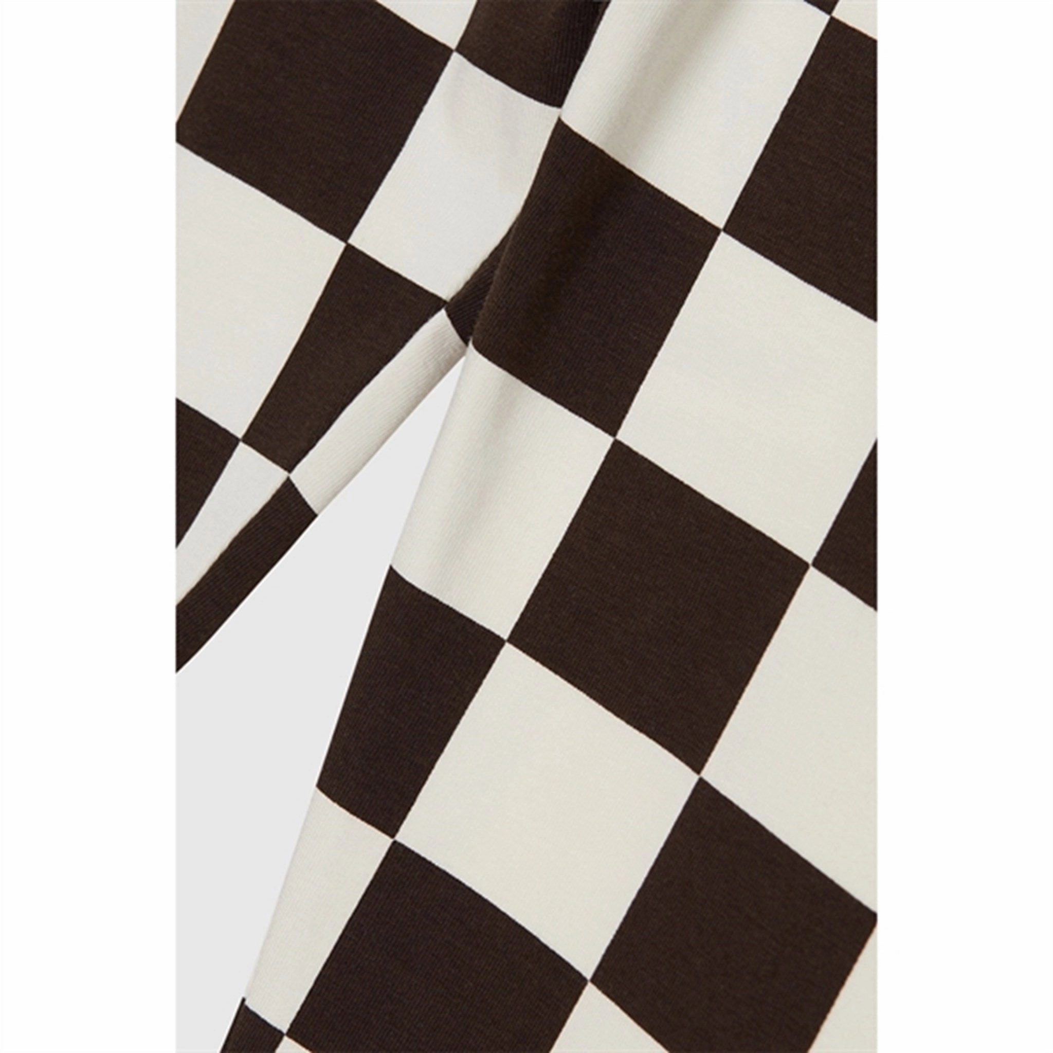 Wood Wood Off-White/Black Coffee Aop Ira Checkered Leggings Non Irritating Fabric Ultra Performance