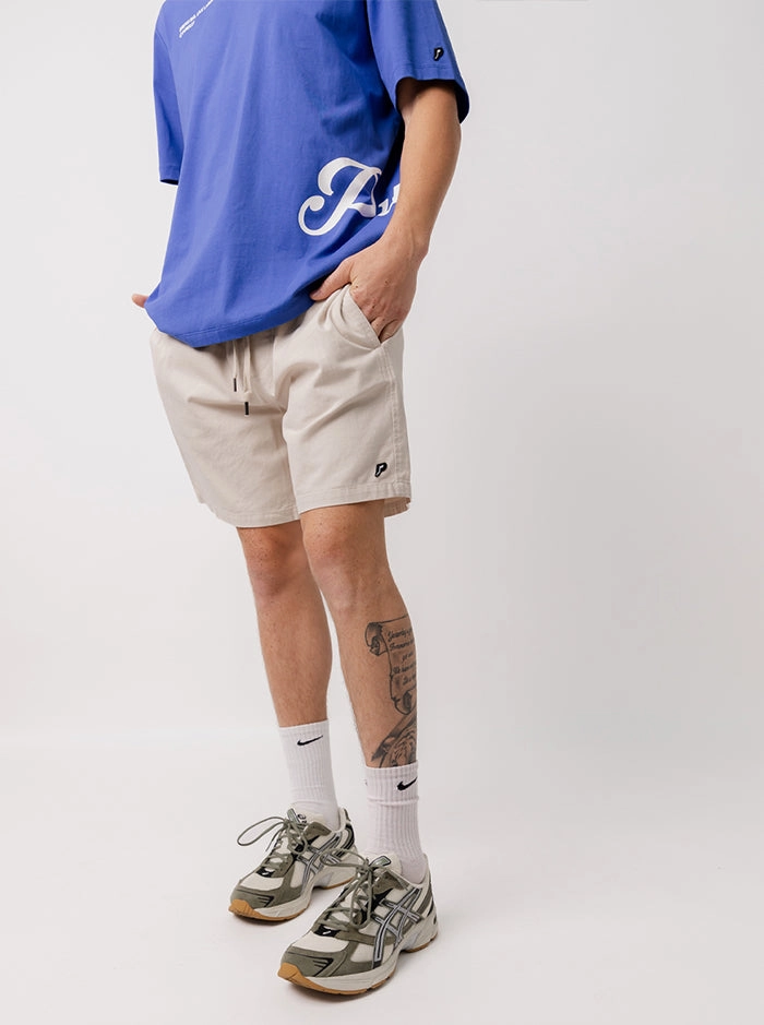 Retreat Shorts in Sand Gusseted Crotch Design