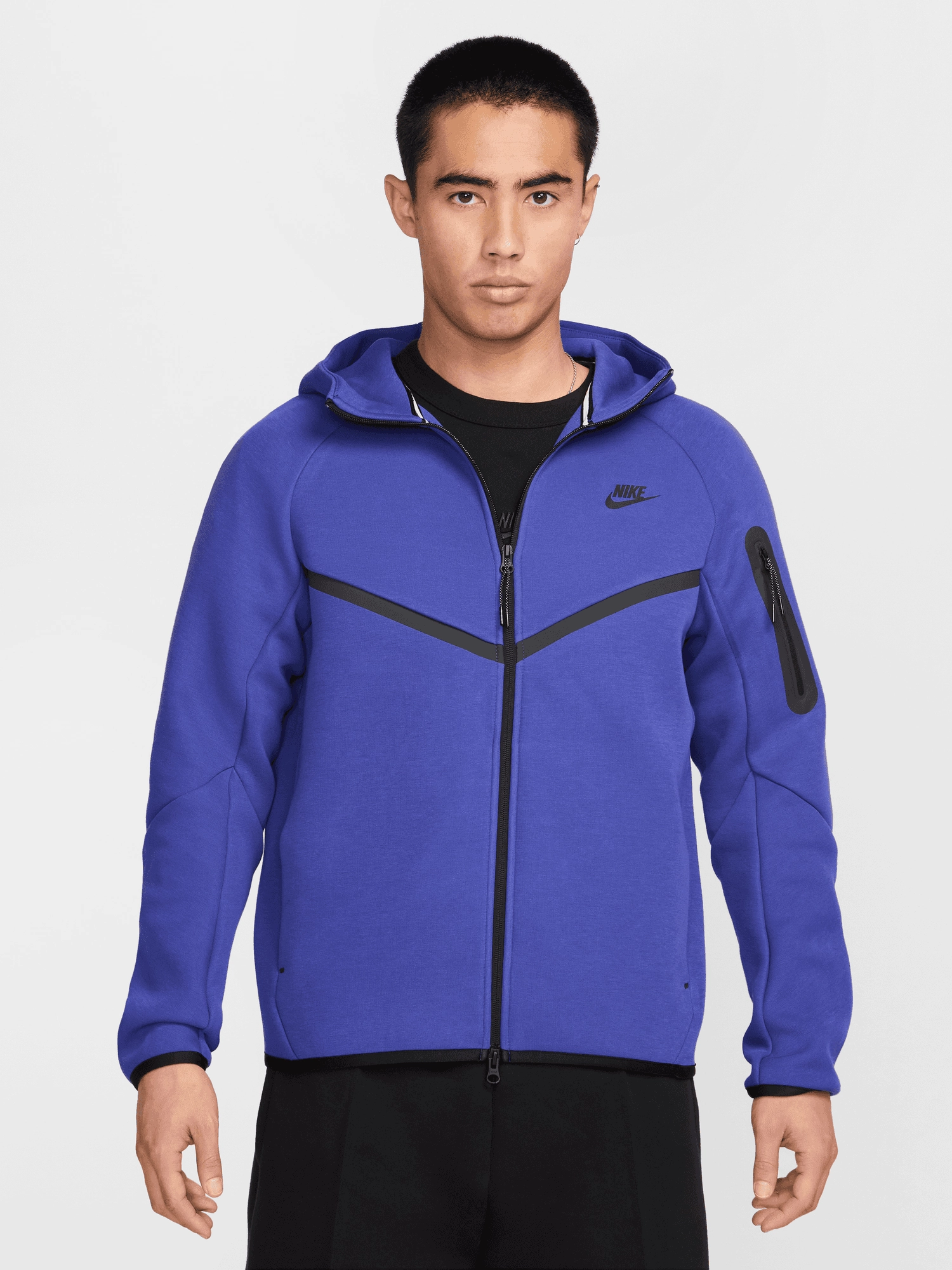 Elasticated Waistband Tech Full-Zip Windrunner Hoodie