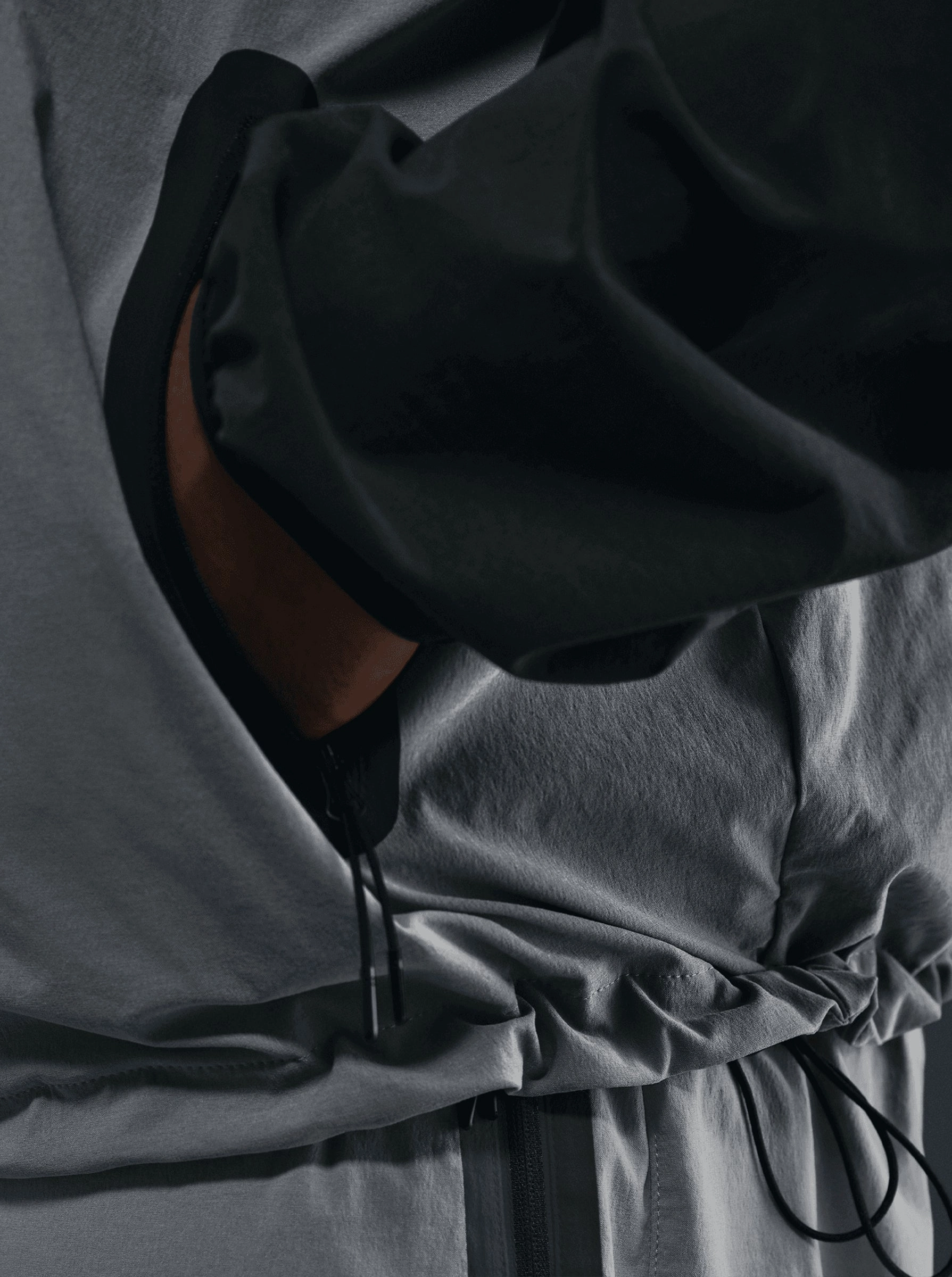 Zippered Closure Tech Woven Jacket