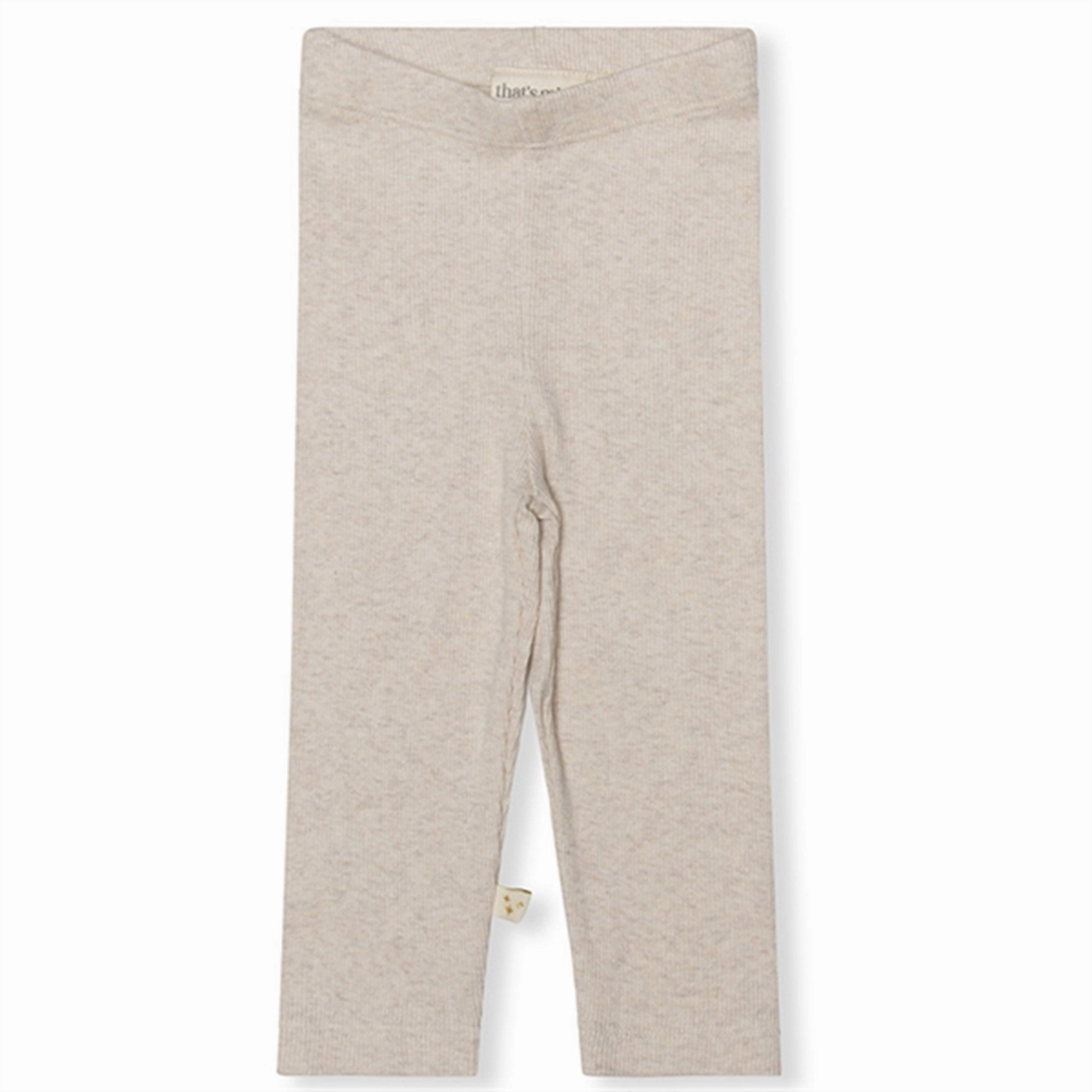 That's Mine Light Brown Melange Cana Leggings Reinforced Hemline Subtle Detail