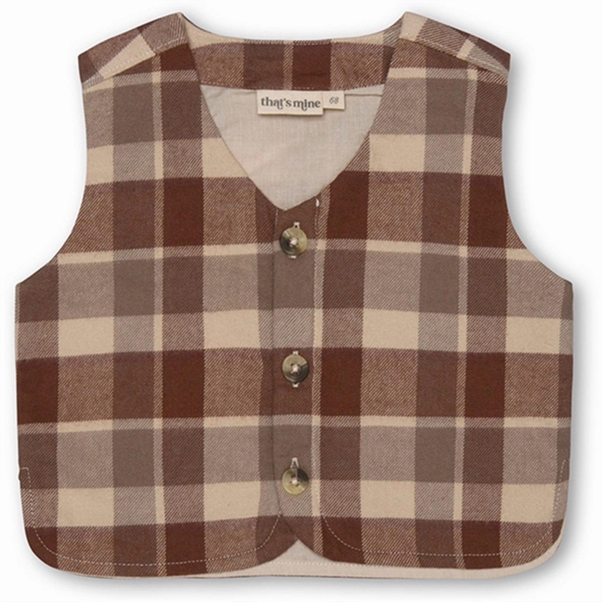 That's Mine Sterne Check Kevin Vest hardness