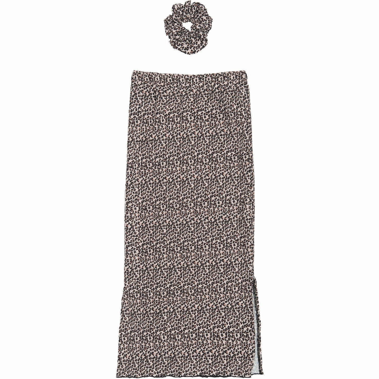 Neat Look The New Feather Gray AOP TNPet Long Pleat Skirt