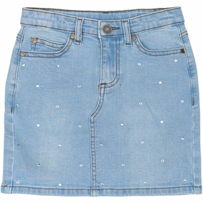 The New Light Blue Denim Oda Denim Skirt Personality Style Light Flow
