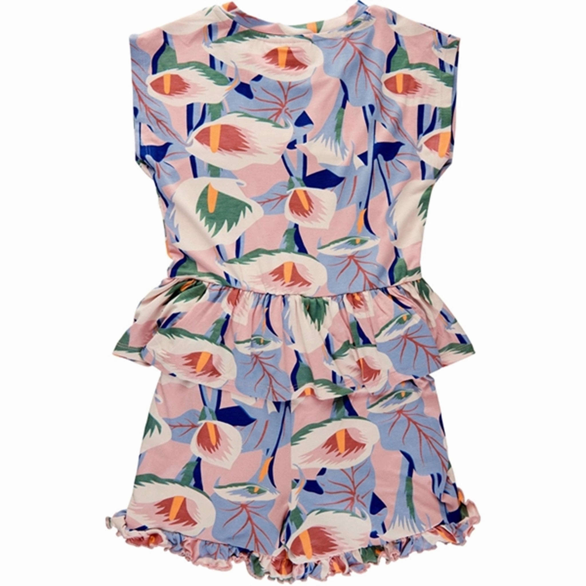 THE NEW Peach Beige Flower AOP Gwyneth Jumpsuit Party Night Gym Fresh