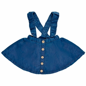 THE NEW Siblings Blue Denim Gambit Skirt Aesthetic Look Velvet Finish