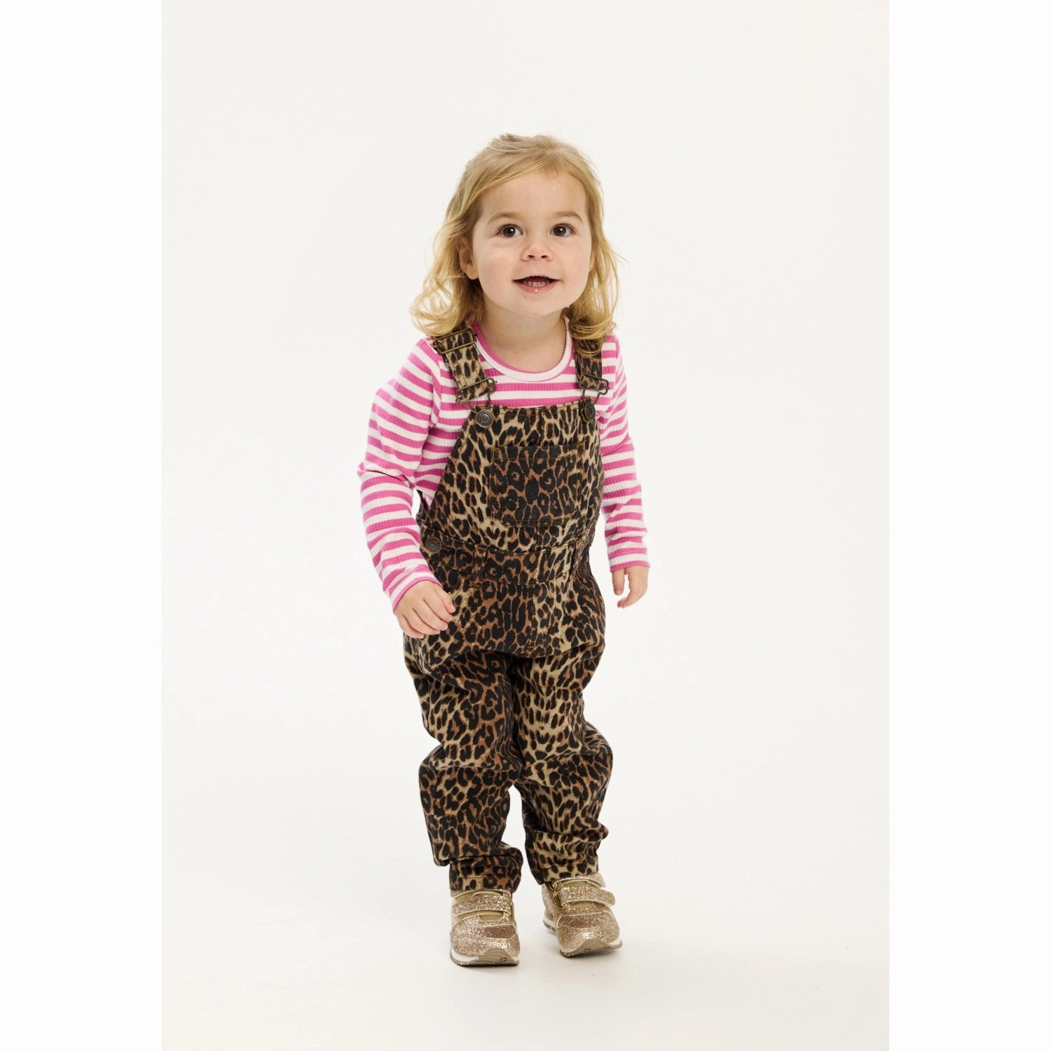 THE NEW Siblings Feather Gray AOP Paloma Denim Dungarees Trendy Vibe