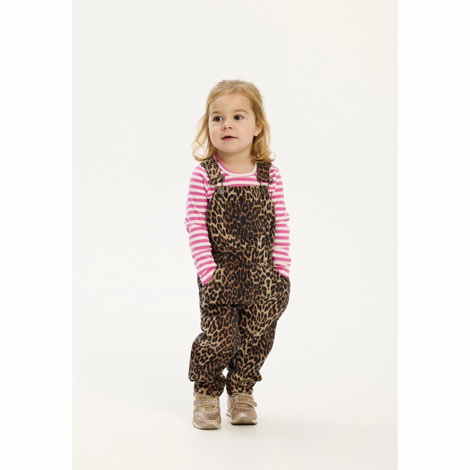 THE NEW Siblings Feather Gray AOP Paloma Denim Dungarees Outdoor Comfort Fit