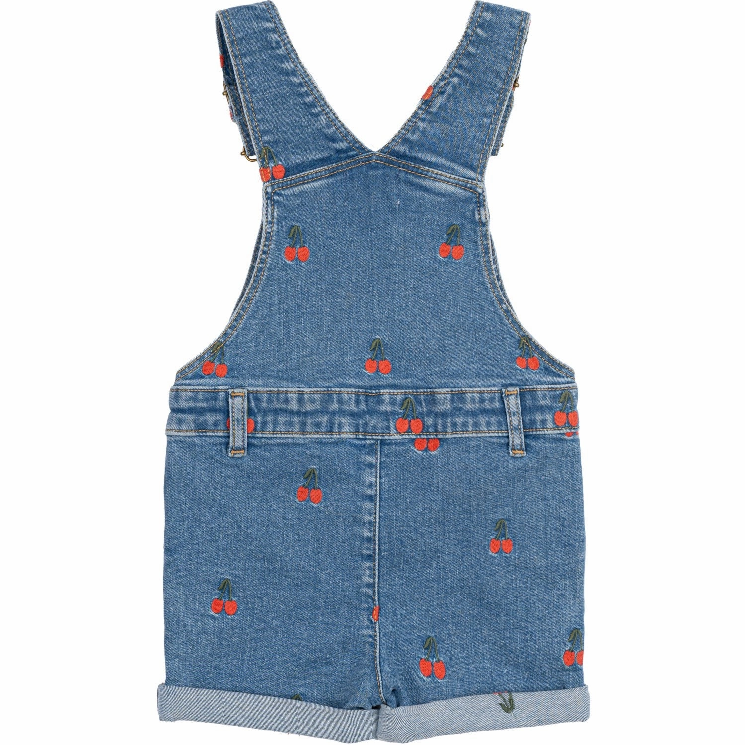 UV Protection Ultra Soft Texture THE NEW Siblings Light Blue Denim EMB Nayla Short Denim Dungarees