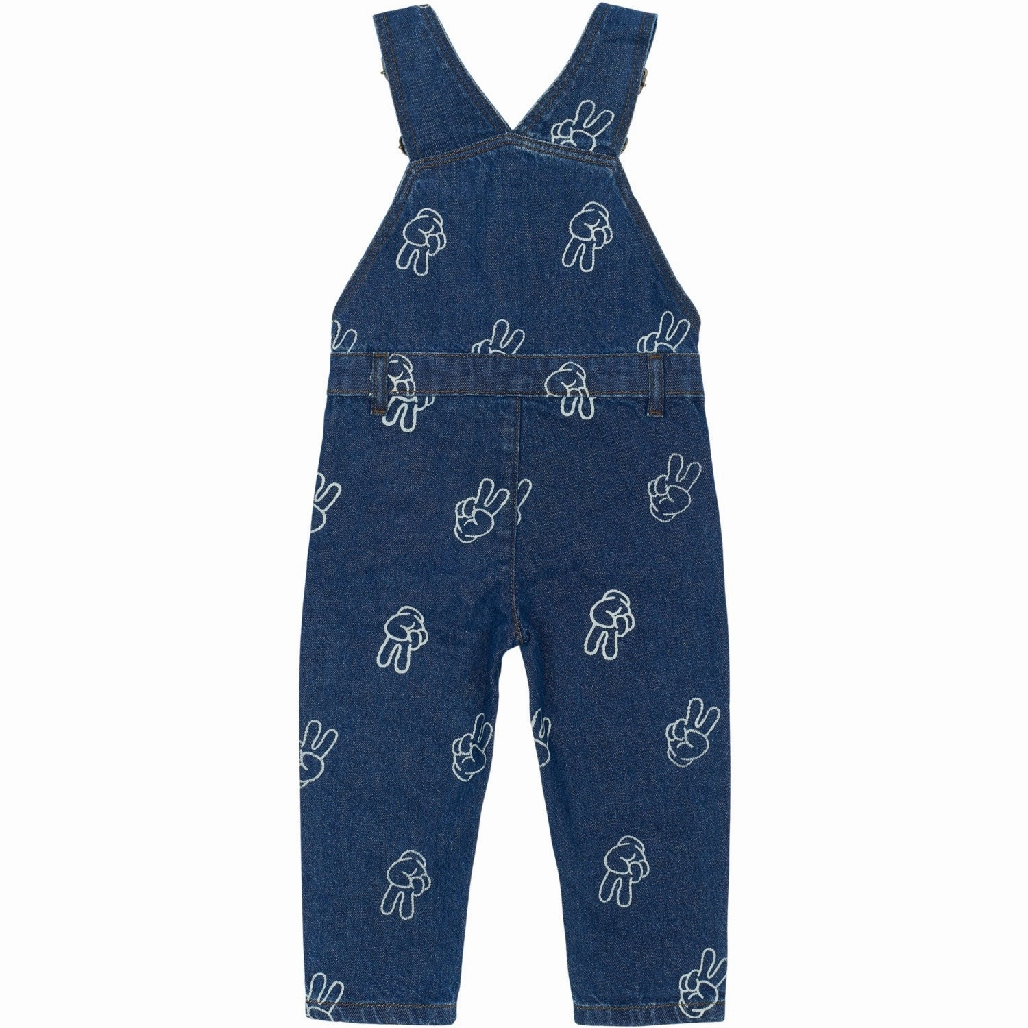 Laser Cut Perforations Sporty Design THE NEW Siblings Medium Blue Denim AOP TNSTProsper Denim Dungarees