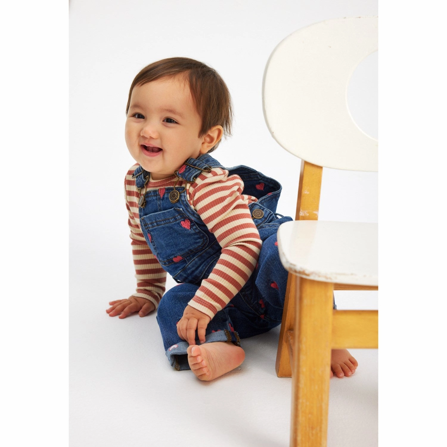 THE NEW Siblings Medium Blue Denim Wash Lovia Denim Dungarees ripstop fabric Work Comfort