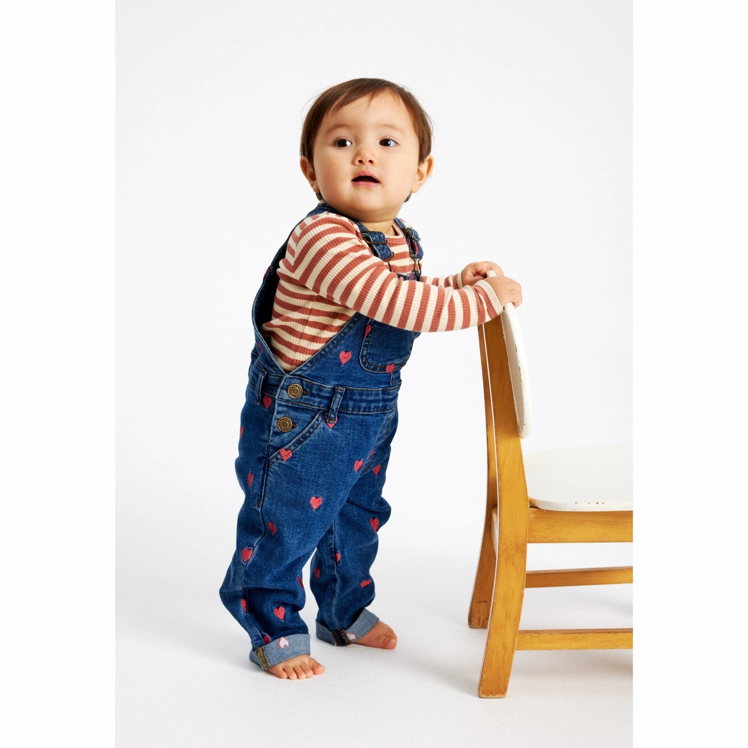 THE NEW Siblings Medium Blue Denim Wash Lovia Denim Dungarees Cozy Style All Day Use