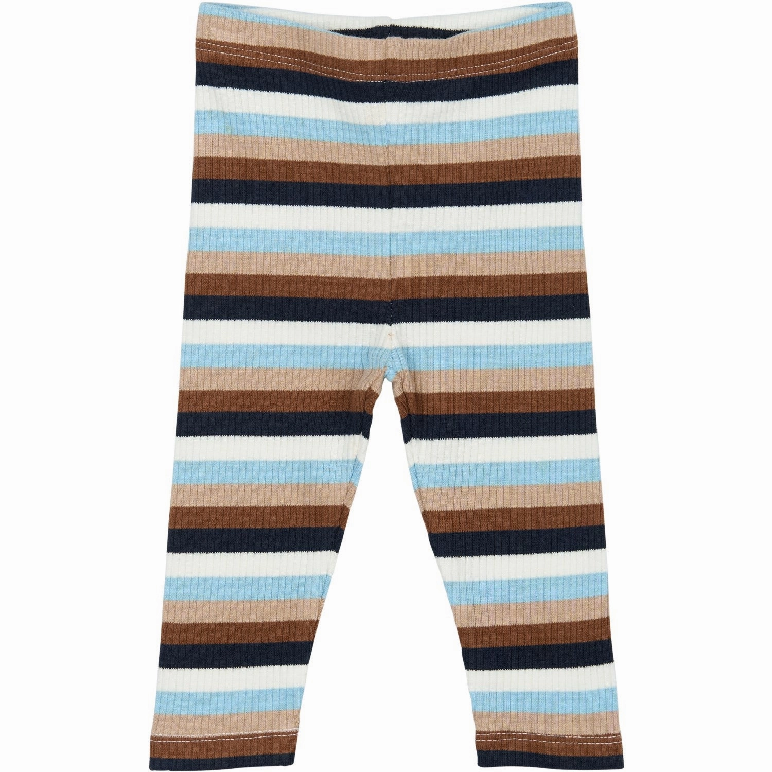 THE NEW Siblings Powder Blue Striped TNSBPark Rib Leggings Chic Performance