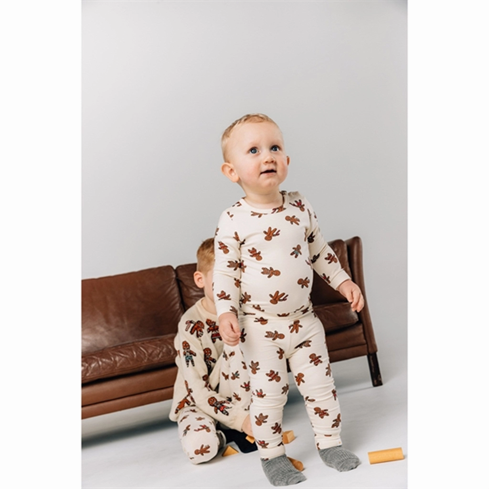 THE NEW Siblings White Swan Ginger Aop Holiday Leggings Push Fit