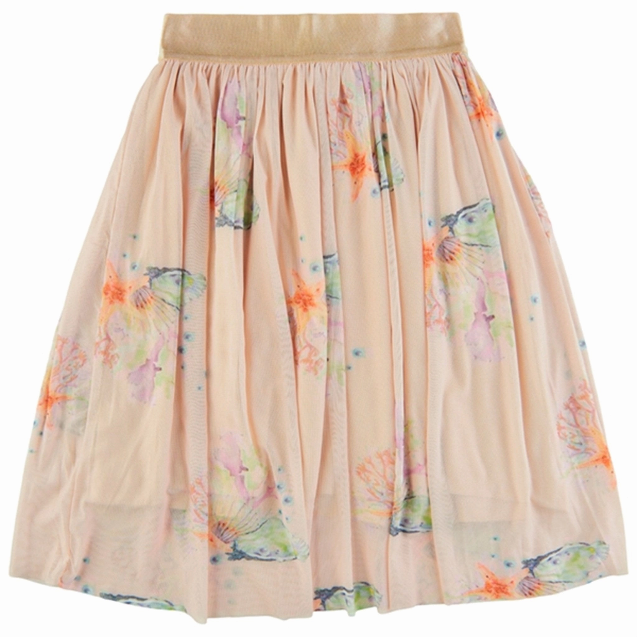 High low hem THE NEW White Swan Coral AOP Gigi Skirt