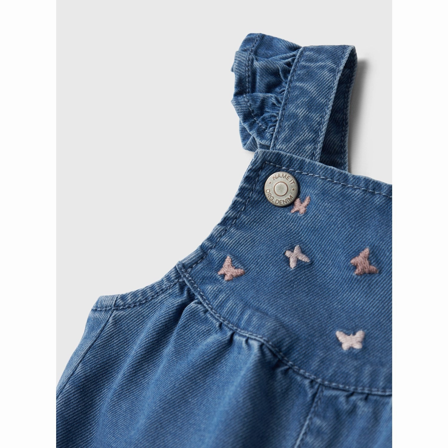Breathable Wearable Name It Medium Blue Denim Evi Round Denim Overall