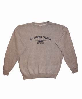 Layering Piece Simple Classic St. Simons Island Mens Grey Sweater (Size S)